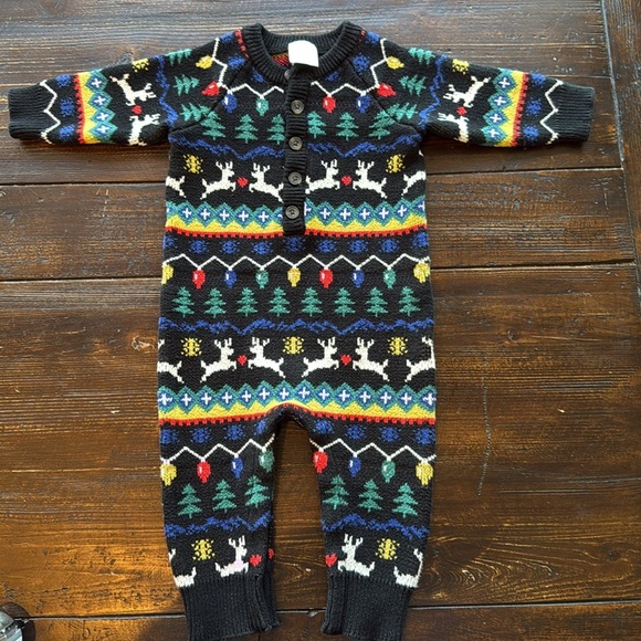 Hanna Andersson baby holiday romper size 12-18 mo - Picture 2 of 7
